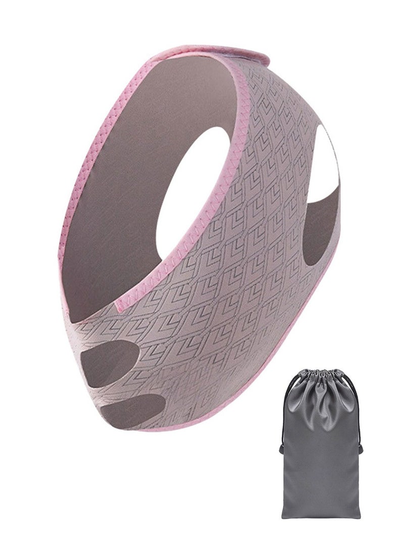 Syarme Double Chin Reducer, Face Slimming Strap, V-Shaped Mask Chin up Face Lifting Belt for Women and Men, for Anti Aging Wrinkle, Reducing Double Chin, Anti Snoring  - Image 1