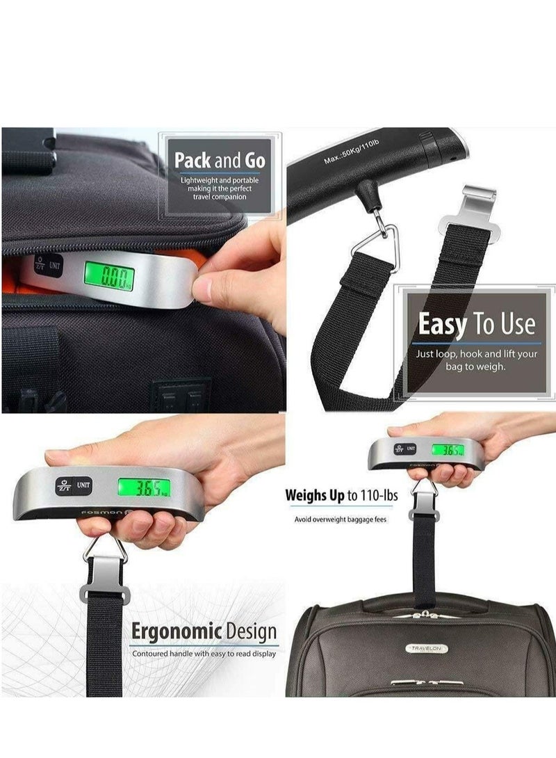 ELTRAZONE "ELTRAZONE Digital Portable Luggage Scale – Handheld Baggage Scale with LCD Display, Accurate Up to 50kg/110lb, Perfect for Travel" - Image 3