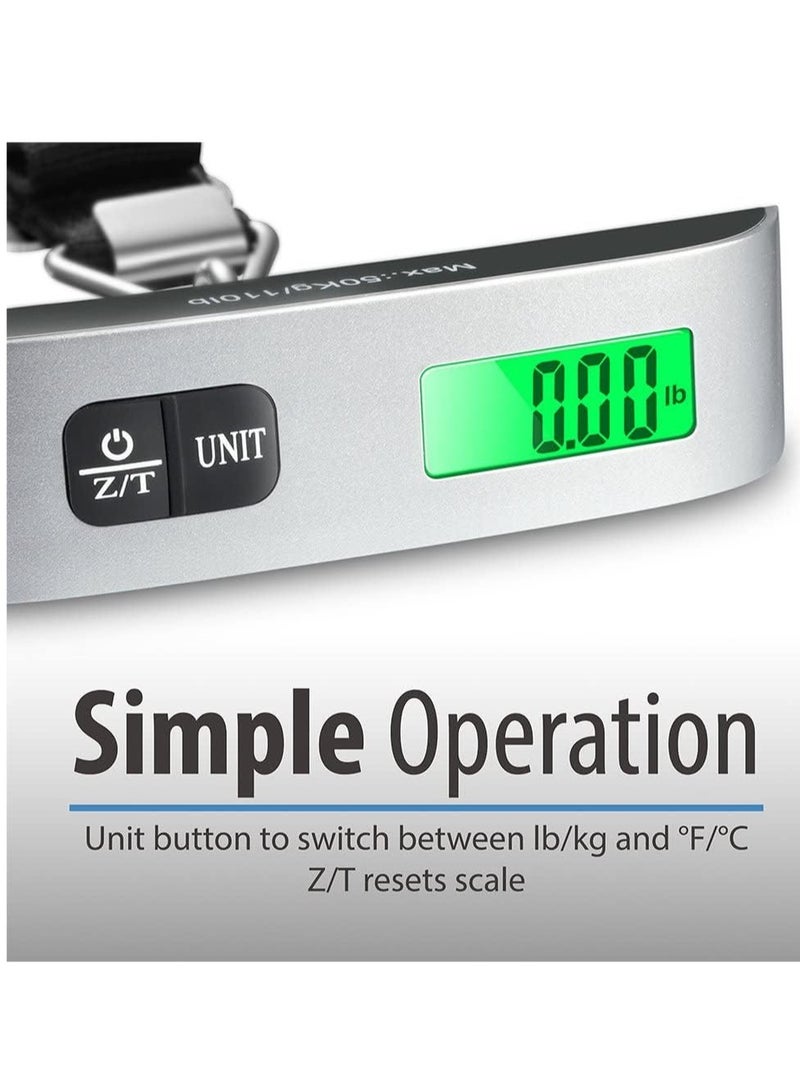 ELTRAZONE "ELTRAZONE Digital Portable Luggage Scale – Handheld Baggage Scale with LCD Display, Accurate Up to 50kg/110lb, Perfect for Travel" - Image 5