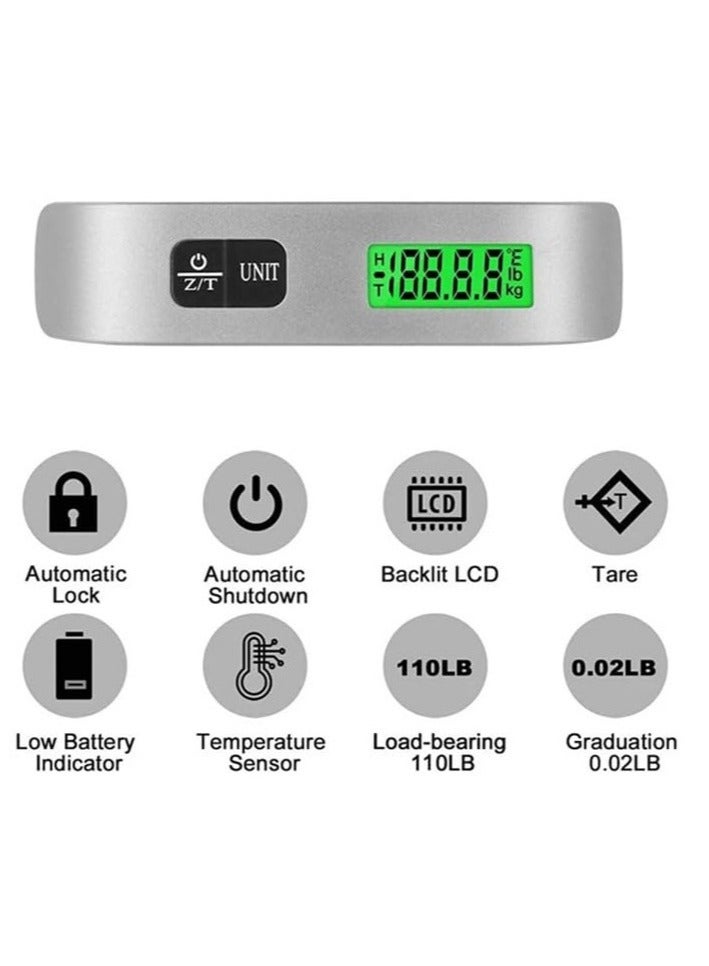 ELTRAZONE "ELTRAZONE Digital Portable Luggage Scale – Handheld Baggage Scale with LCD Display, Accurate Up to 50kg/110lb, Perfect for Travel" - Image 4