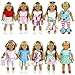 ReeRaa 20 pcs Clothing for Dolls 18 inch Doll Clothes and Accessories for American 18 inch Girl Doll Clothes Gift Including 10 Complete Sets of Clothing - Image 2