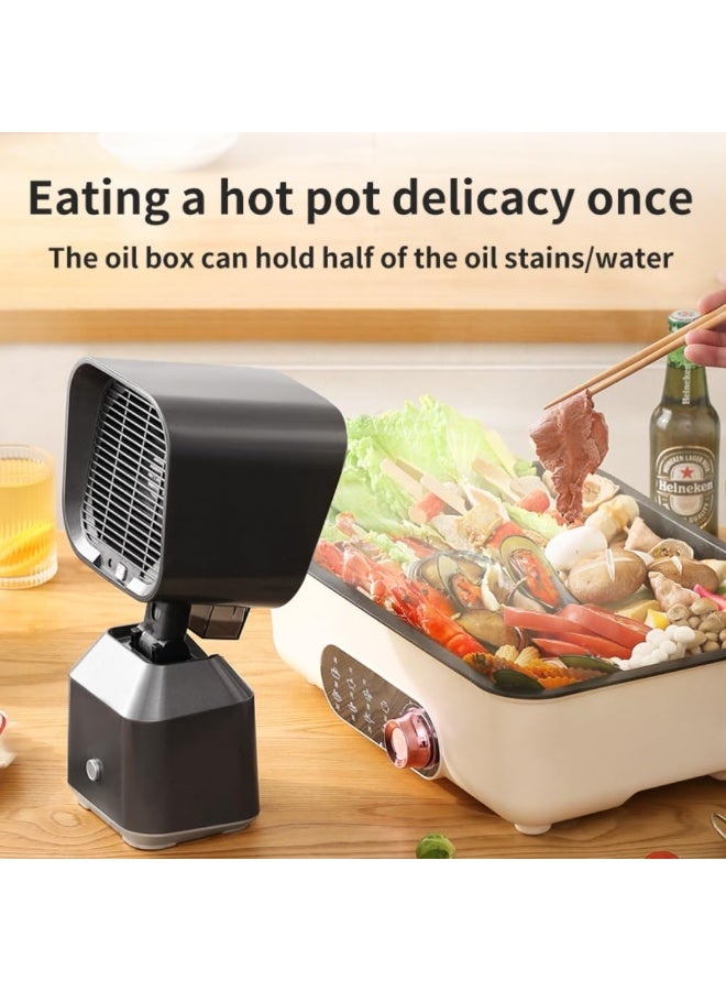 إم مياويان شفاط مطبخ صغير، شفاط مطبخ صغير للاستخدام المنزلي، فلتر ألومنيوم قابل للفصل، كوب سهل التنظيف لجمع الزيت، سرعتان للرياح قابلتان للتعديل، للطهي الداخلي، الشواء، القدر الساخن، مطابخ السيارات الترفيهية، أسود - Image 4