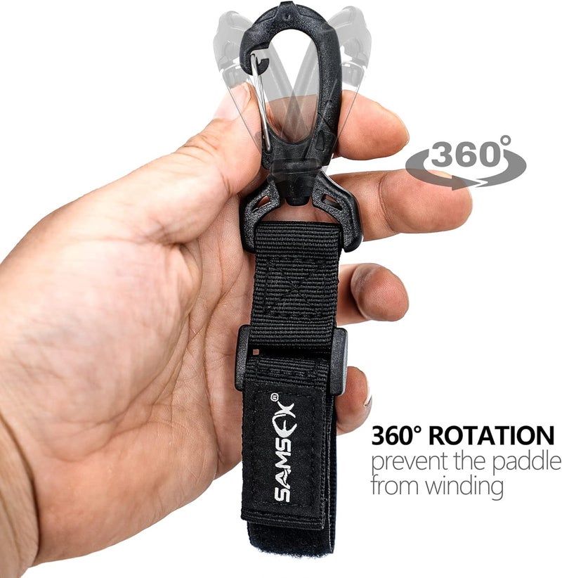 SAMSFX Adjustable Kayak Paddle Holder, Board Accessories, Inflatable Boat Storage, Set of Rod or Paddle Clip Holders - Image 3