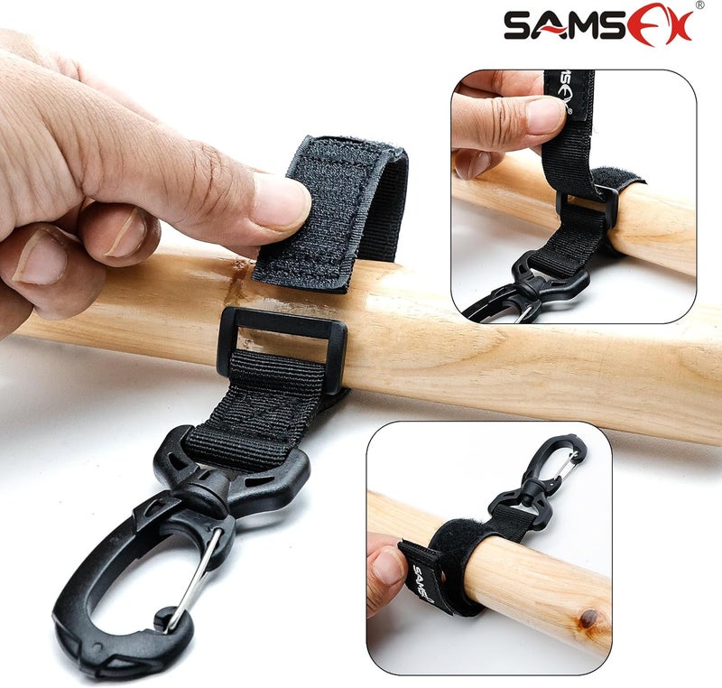 SAMSFX Adjustable Kayak Paddle Holder, Board Accessories, Inflatable Boat Storage, Set of Rod or Paddle Clip Holders - Image 5