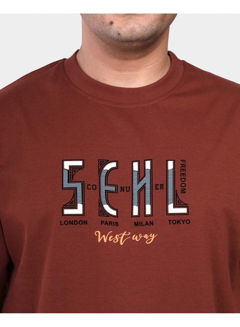 TORINESE "Seven Cities" Urban Culture Terracotta Oversize Tee - Image 4