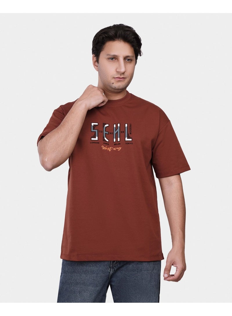 TORINESE "Seven Cities" Urban Culture Terracotta Oversize Tee - Image 3