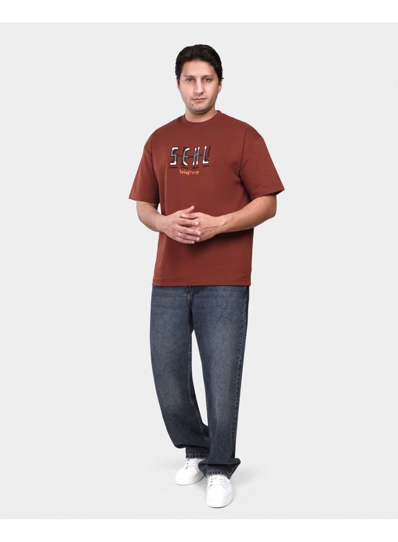 TORINESE "Seven Cities" Urban Culture Terracotta Oversize Tee - Image 2