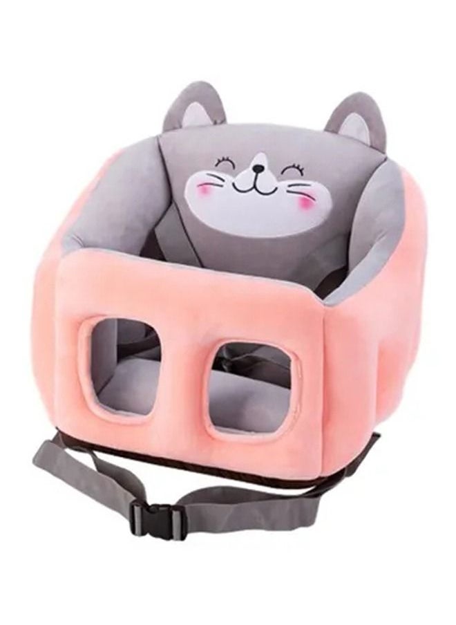 Arabest - Portable Child Seat, Multifunctional Lightweight, Soft, Breathable and Comfortable with Seat Belt (grey/pink) - Image 1