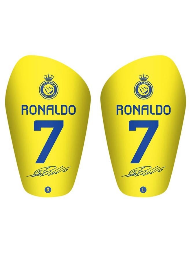 Zhida Professional Football Shin Pads, S Size Baffle Riyadh Victory Ultra-Thin Small Shin Pads