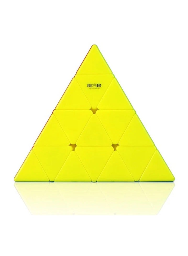 Qiyi Master Pyraminx Stickerless Speedcube 4x4 Pyramid Cube Irregular Twisty Puzzle, Screen free Brain Teaser Game, Mental Fitness, IQ Puzzle, Stress Relief, Travel Toy Gift for Kids Adults - Image 1