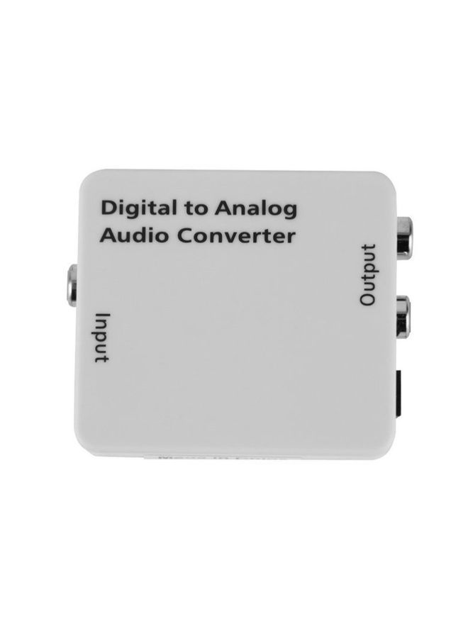 NIBEMINENT Digital Optical Toslink Coax To Analog R/L/RCA Audio Signal Converter White  - Image 5