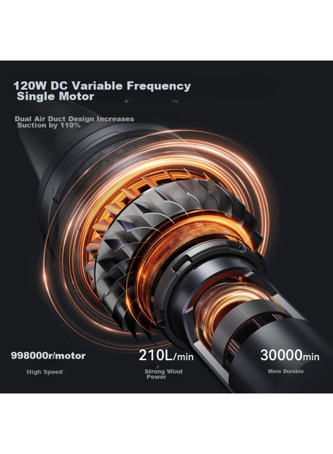 Yangzi Car Vacuum Cleaner, Powerful Suction, Cordless, For Home Use, Mini Handheld, Desktop, Crevice Suction, Integrated Blowing, Portable - Image 3