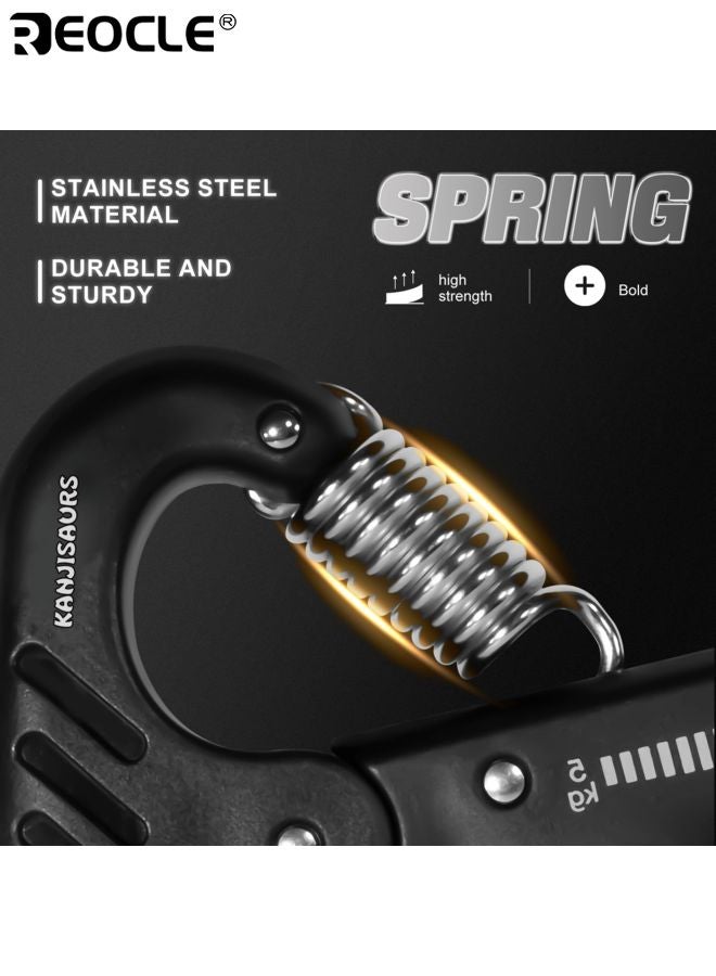 REOCLE Hand Grip Strengthener Adjustable 5.0-100.0KG Resistance Heavy-Duty Spring Finger Stretcher Ergonomic Design Training Equipment ldeal for Muscle Building and Recovery - Image 4