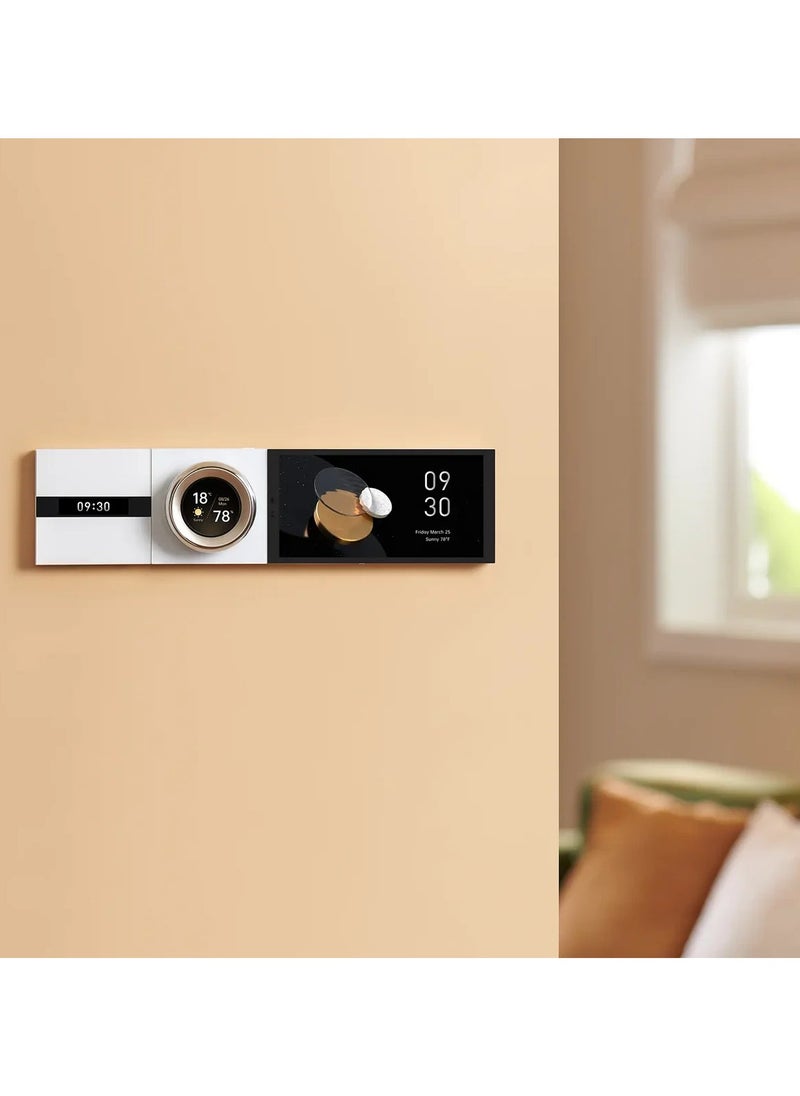 Aqara - Aqara Display Switch V1 EU (4 Gang 2 Channel with Neutral), Smart Switch with LCD Display Screen, Supports Apple Home, Alexa and Google Home, SmartThings via Matter Bridge, Requires Aqara Zigbee Hub - Image 1