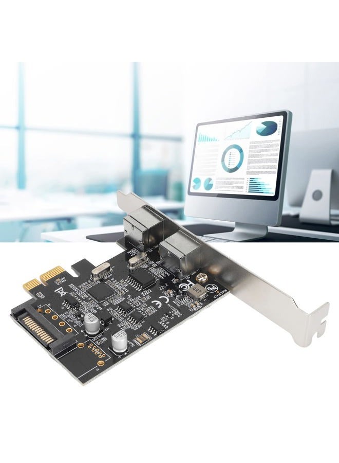 PUSOKEI بطاقة توسيع PCIE PS2، بطاقة توسيع PCI Express إلى منفذ PS/2 مزدوج، بطاقة توسيع منفذ لوحة المفاتيح والفأرة PS/2 بدون منفذ USB، واجهة طاقة SATA، لنظام ويندوز - Image 4