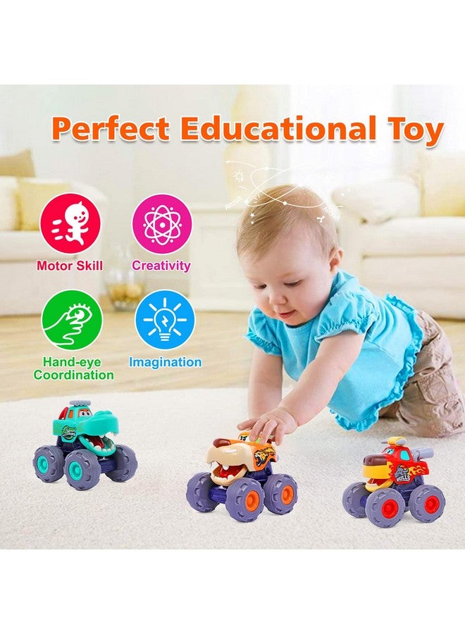 OCATO Toy Cars For 1 Year Old Boy Gifts Monster Trucks Boys Toys For 1 2 3 Year Old Boys Girls Kids Toddler Car Toy Trucks Baby Boy Toys 12-18 Months Pull Back Cars For Toddlers 1-3 Birthday Xmas Gift - Image 4