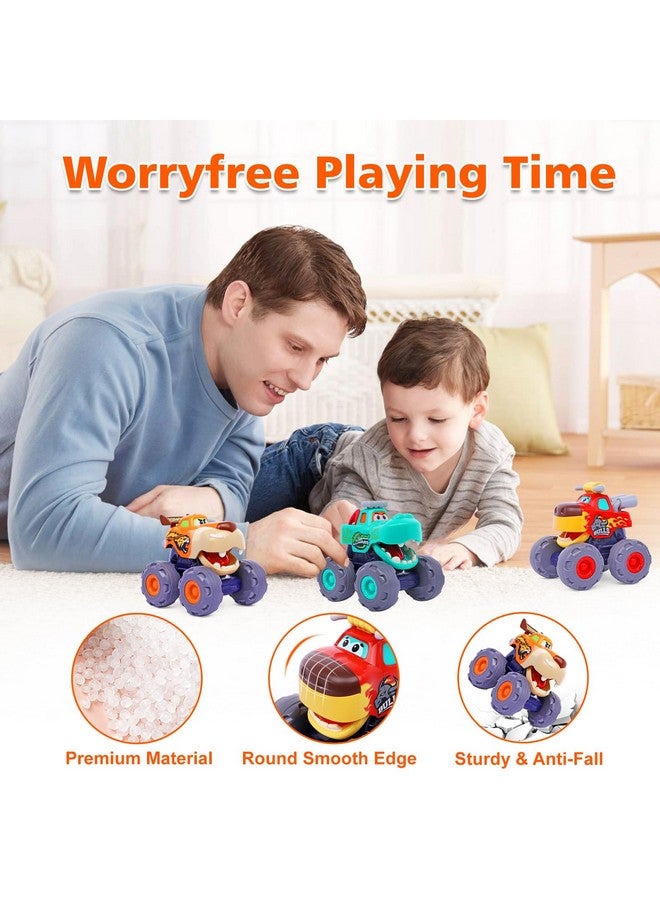 OCATO Toy Cars For 1 Year Old Boy Gifts Monster Trucks Boys Toys For 1 2 3 Year Old Boys Girls Kids Toddler Car Toy Trucks Baby Boy Toys 12-18 Months Pull Back Cars For Toddlers 1-3 Birthday Xmas Gift - Image 5