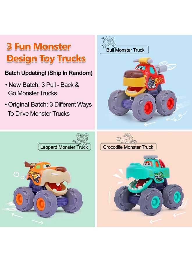 OCATO Toy Cars For 1 Year Old Boy Gifts Monster Trucks Boys Toys For 1 2 3 Year Old Boys Girls Kids Toddler Car Toy Trucks Baby Boy Toys 12-18 Months Pull Back Cars For Toddlers 1-3 Birthday Xmas Gift - Image 2