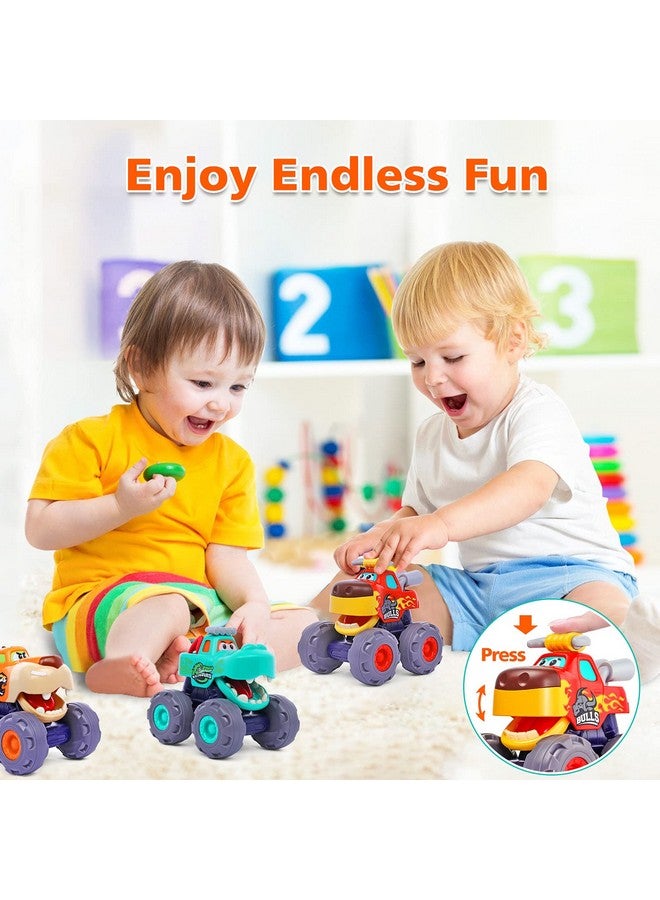 OCATO Toy Cars For 1 Year Old Boy Gifts Monster Trucks Boys Toys For 1 2 3 Year Old Boys Girls Kids Toddler Car Toy Trucks Baby Boy Toys 12-18 Months Pull Back Cars For Toddlers 1-3 Birthday Xmas Gift - Image 3