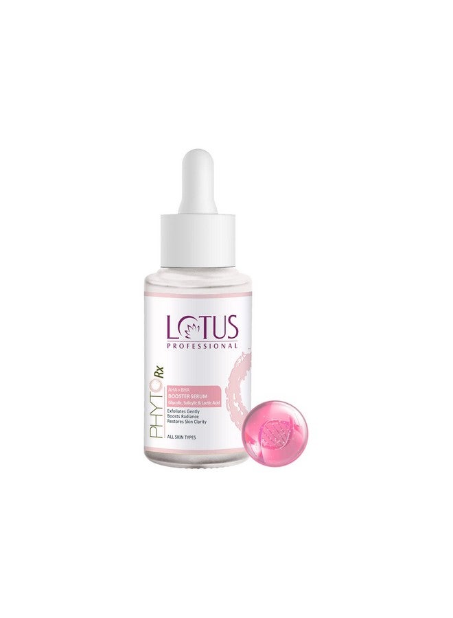 Lotus Professional Phytorx Aha+Bha Booster Serum With Glycolic Acid Salicylic Acid & Lactic Acid Gentle Exfoliator Clarifies Skin 30Ml  - Image 1