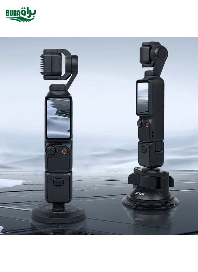 BURAQ - TELESIN Magnetic Base With 1/4 Inch Interface for DJI Pocket 3 / Insta360 Camera & Smart Phones Without Suction Cup Base - Image 1