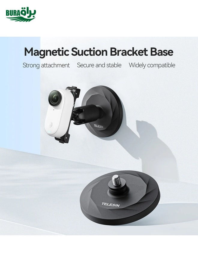 BURAQ - TELESIN Magnetic Base With 1/4 Inch Interface for DJI Pocket 3 / Insta360 Camera & Smart Phones Without Suction Cup Base - Image 1