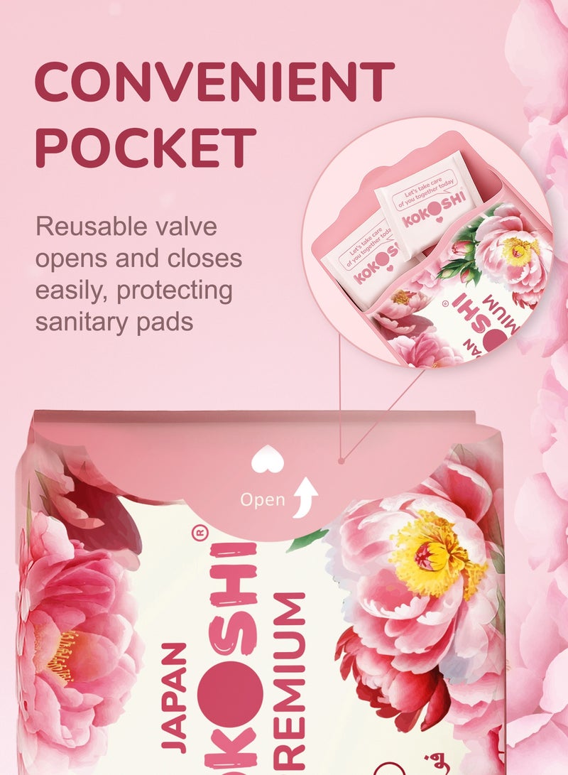 Kokoshi فوط صحية فاخرة للنساء – 245 مم | رقيقة للغاية، ناعمة للغاية، مضادة للحساسية، فوط نهارية عالية الامتصاص للراحة والبشرة الحساسة - Image 4
