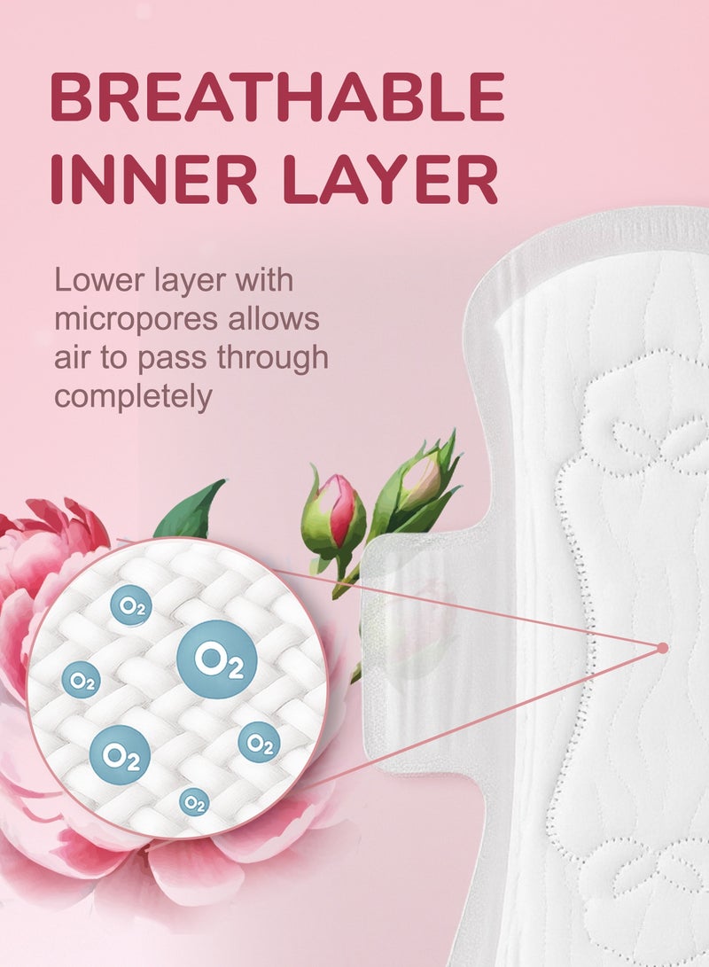 Kokoshi فوط صحية فاخرة للنساء – 245 مم | رقيقة للغاية، ناعمة للغاية، مضادة للحساسية، فوط نهارية عالية الامتصاص للراحة والبشرة الحساسة - Image 2