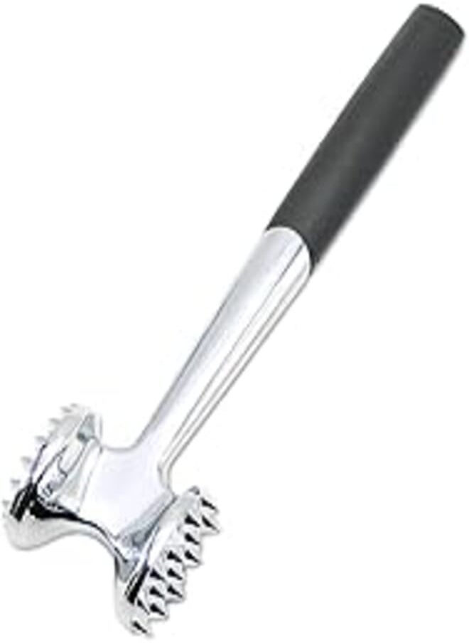 Amison - Meat Tenderizer Mallet Hammer Tool for Kitchen Pounding and Tenderizing Meats Steak and Chicken, Heavy Duty, Stainless Steel Zinc Alloy, Double-sided, Great Grip by Amison - Image 1