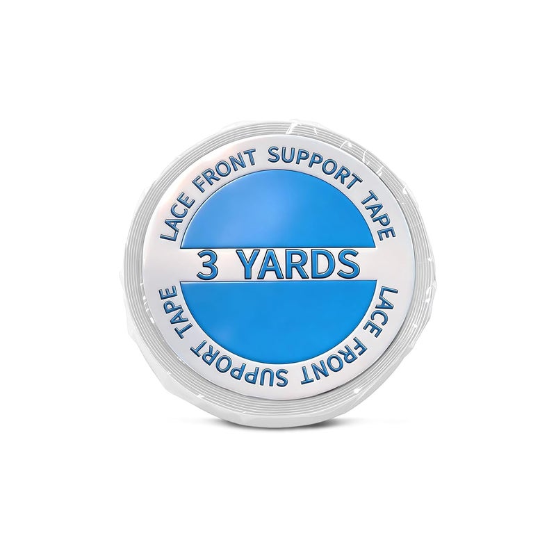شريط لاصق مزدوج الجوانب من فلينترونيك لدعم الشريط الأمامي 1 لفة شريط شعر مزدوج الجوانب لنظام الشعر لشعر الدانتيل والتوباي واستبدال قطع الشعر 08 سم × 3 ياردات