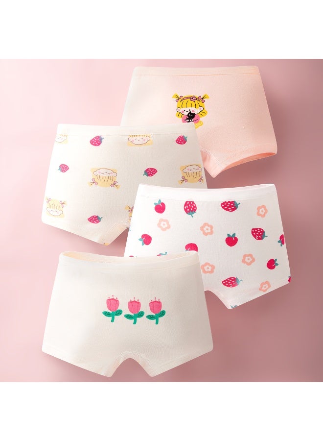 KUYING New Comfortable Skin friendly Breathable Underwear Set 0f 4 