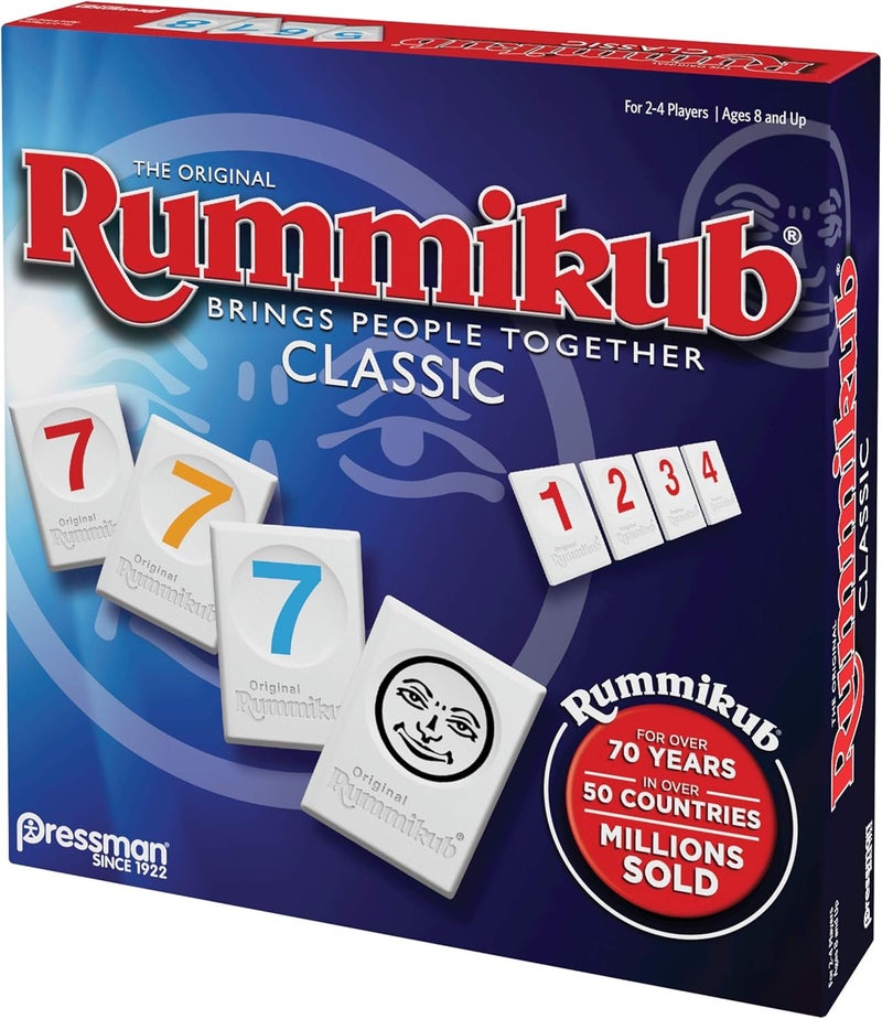Pressman Rummikub - The Original Rummy Tile Game | Exciting Family Game of Strategy and Luck | Promotes STEM Skills | For Kids, Teens, Adults | 2-4 Players, Ages 8+ - Image 4