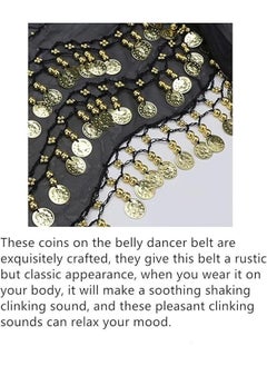 Imported Belly Dance Wrap Belt Skirt Black With Gold Coins Suitable For 8+ Years One Size for Performance Costume(Black) - pzsku/Z7DC2638E71D88A7AB391Z/45/_/1734592242/8eb39547-d80a-4911-b95a-ebe1b2444008