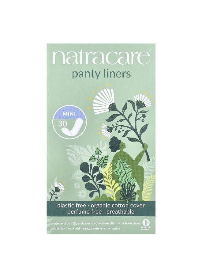 NATRACARE Natracare, Panty Liners, Organic Cotton Cover, Mini, 30 Liners  - Image 1