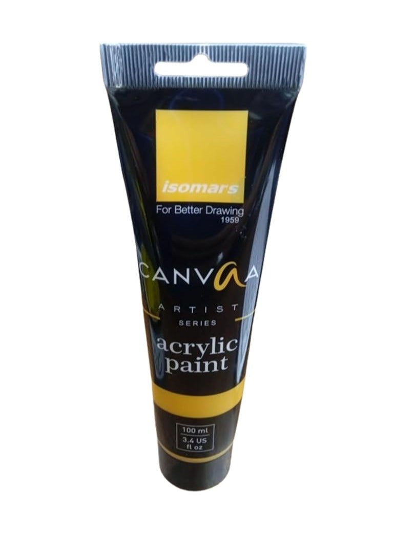 Isomers Canvaa Acrylic Paint 100ml Vibrant Pigmented & Fadeproof Colors - ARTIST SERIES - For Canvas Painting, Scrap Book, Paper Board, Wood & Terracotta Amarillo Ocre - Image 1
