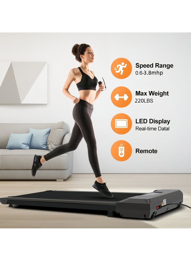 OHAHO Walking Pad Treadmill  Under Desk Treadmill  Treadmill for Home and Office 220 Lbs Portable Treadmill with Remote Control Compact Treadmill in LED Display - Image 2