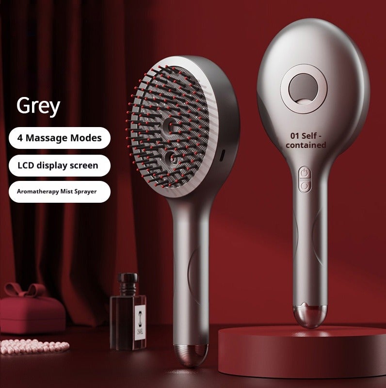 Electric Scalp Massager Brush with LED Light & Liquid Dispenser Box, Portable LCD Hair Care Tool, IPX7 Waterproof - Image 1