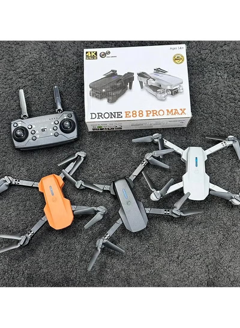 MOSH Foldable quadcopter drone E88 Pro Max with dual 4K camera for adults, remote control drone featuring gesture photography, 3D flips, waypoint flight, altitude hold, long control range, battery and carrying case included — an ideal gift for boys, girls, and beginners. - Image 2