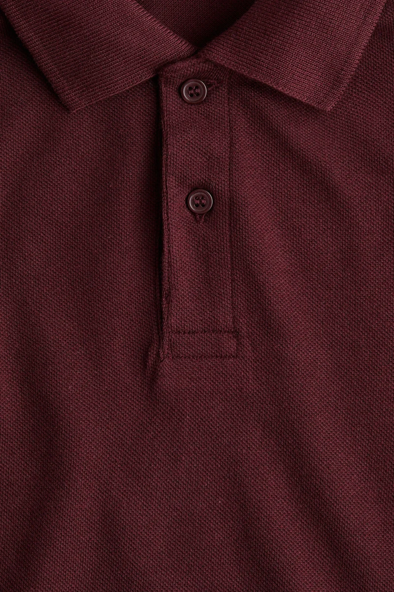 H&M Long-sleeved cotton polo shirt