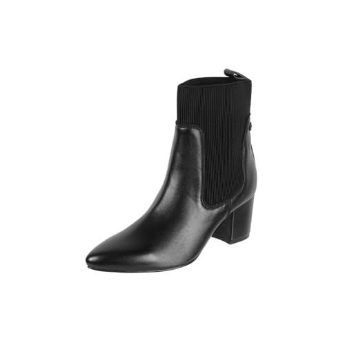 Metro Women Black Synthetic Ankle-Length Chelsea Block Heel Boots UK/4 EU/37 (31-717) - Image 1