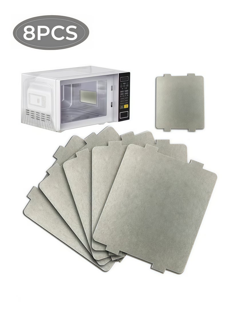 مجموعة من 8 قطع من شرائح الميكا لفرن الميكروويف - أغطية عالمية لموجات التوجيه لعزل حراري فعال، للمنزل والمطبخ والمطعم والمكتب وملحقات عزل حراري سميكة - Image 1