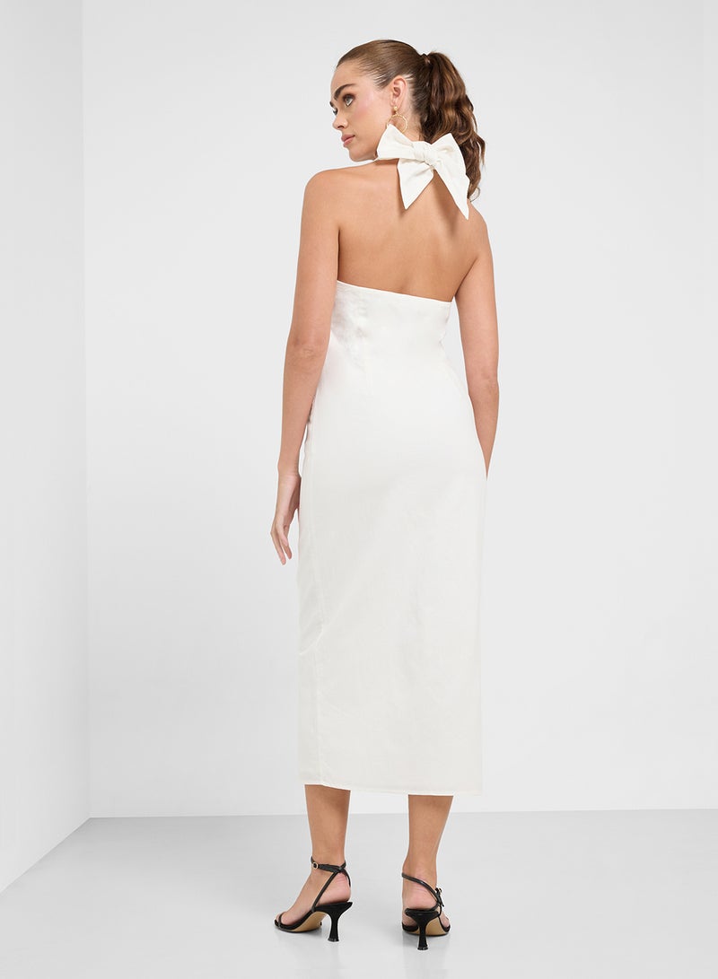 Ginger Halter Buttoned Dress  - Image 2