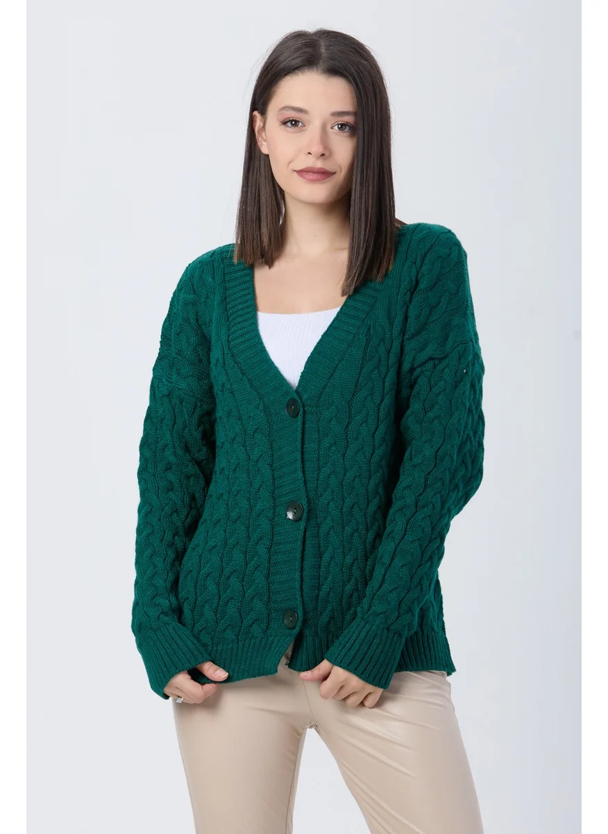 Tofisa 24033-ZUMRUT Knitwear Cardigan