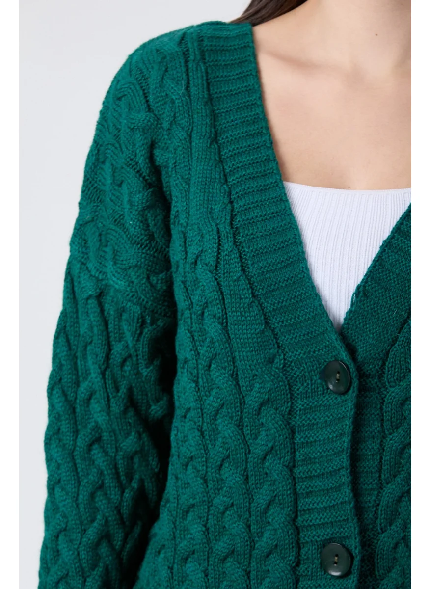 Tofisa 24033-ZUMRUT Knitwear Cardigan