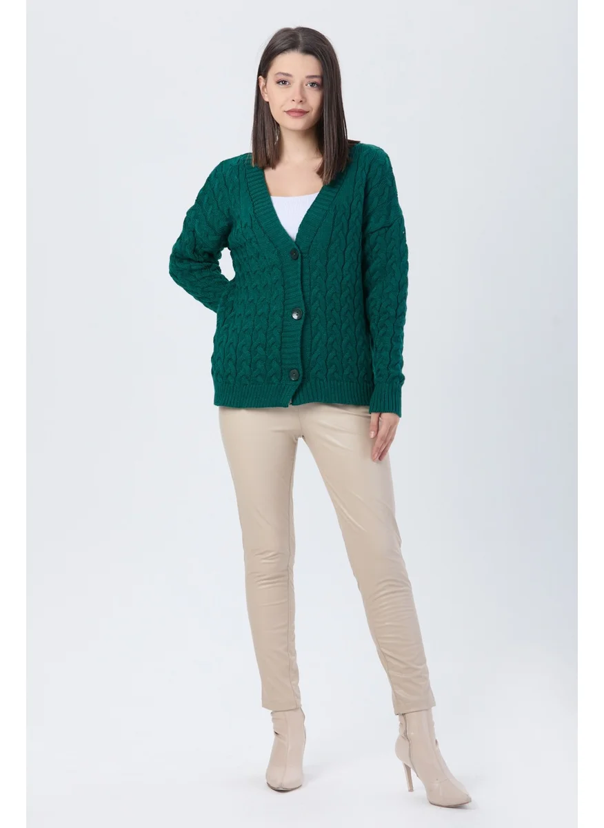 Tofisa 24033-ZUMRUT Knitwear Cardigan