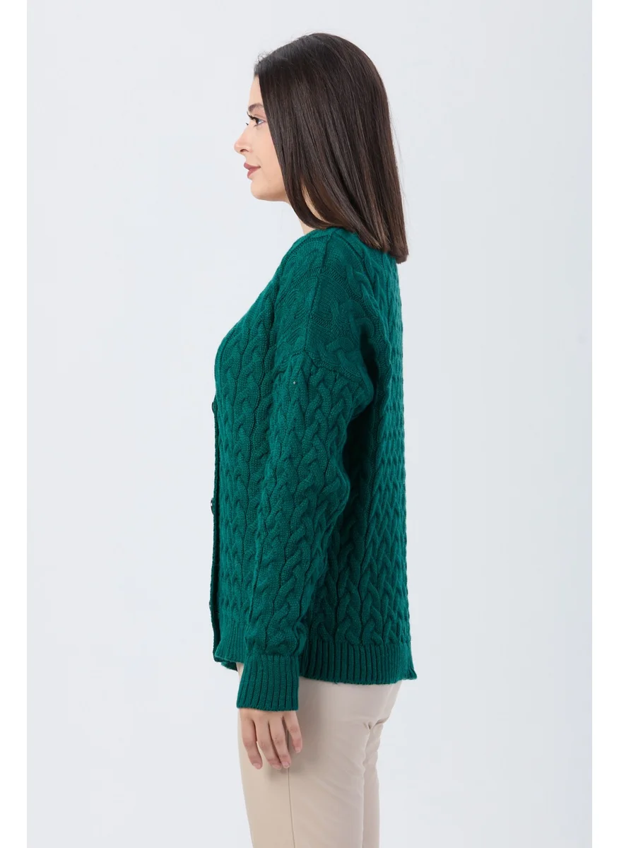 Tofisa 24033-ZUMRUT Knitwear Cardigan