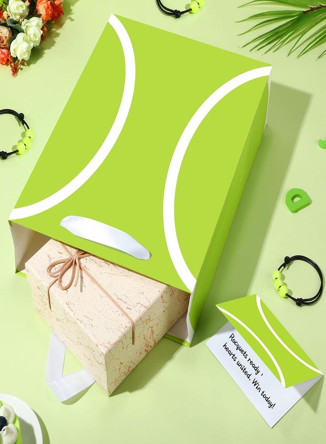 Wayyogh Tennis Gift Bag Large Tennis Gift Wrap Bags with Tissue Paper Greeting Card Decorations for Sports Ball Party Favor Tennis Birthday Baby Shower Goodie Gifts Wrapping Bags for Kids Adult Team Supplies - Image 5
