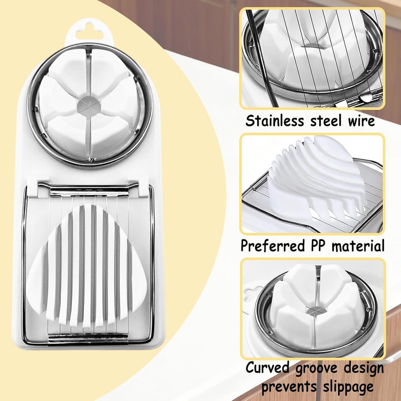 Dancepanda Egg Slicer Cutter for Hard Boiled Eggs,Stainless Steel Egg Slicer for Strawberry,Butter,Kiwi - Image 3
