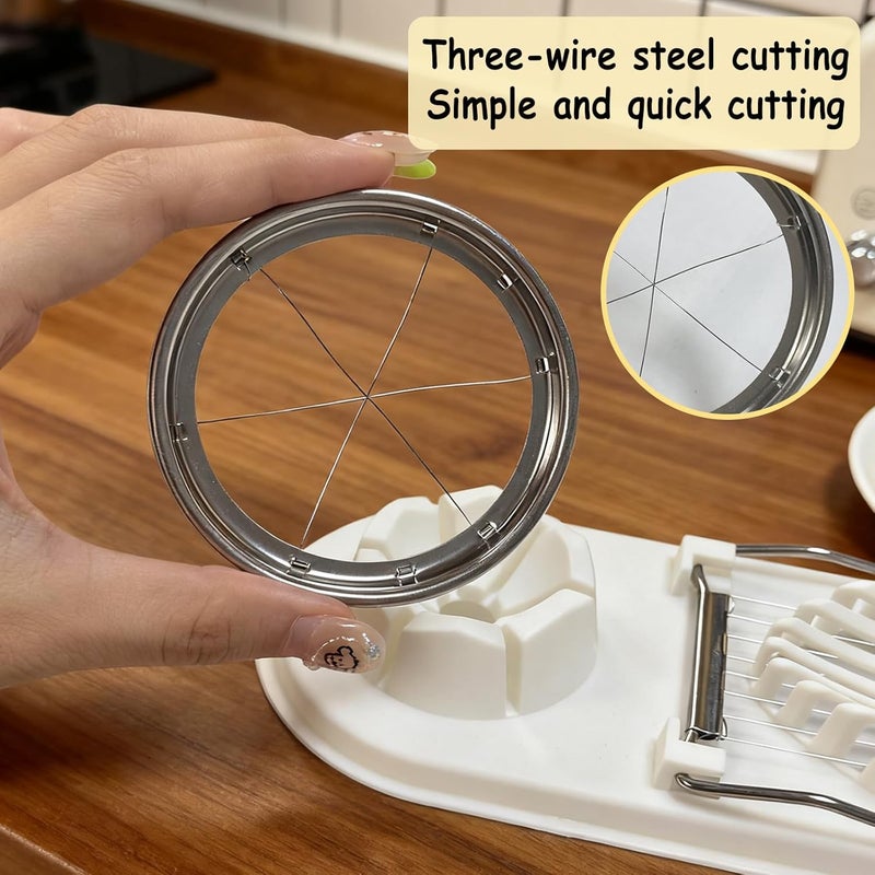Dancepanda Egg Slicer Cutter for Hard Boiled Eggs,Stainless Steel Egg Slicer for Strawberry,Butter,Kiwi - Image 4