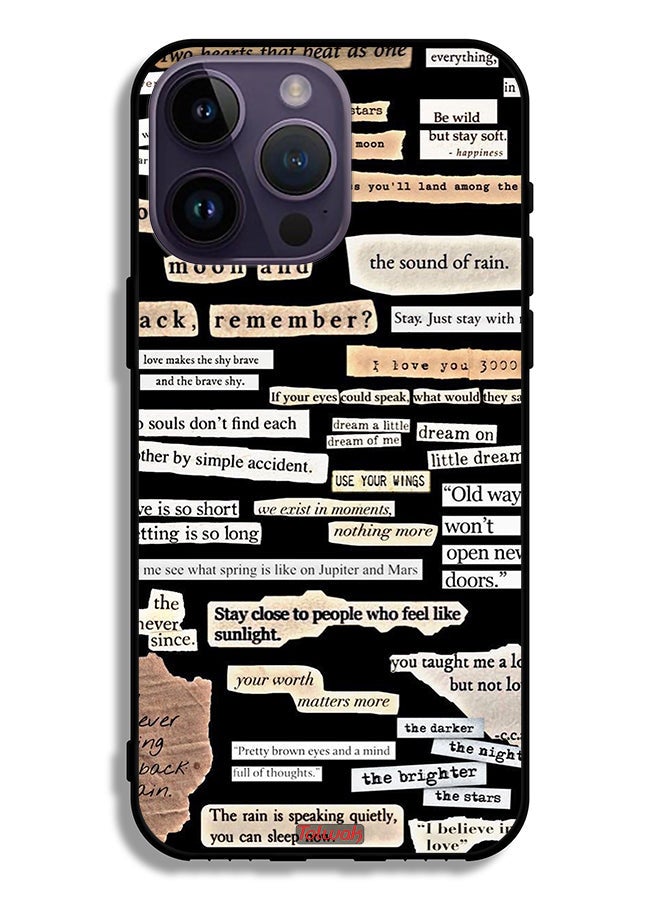 Tolwak Apple iPhone 14 Pro Max Protective Case Quotes Stickers - Image 2